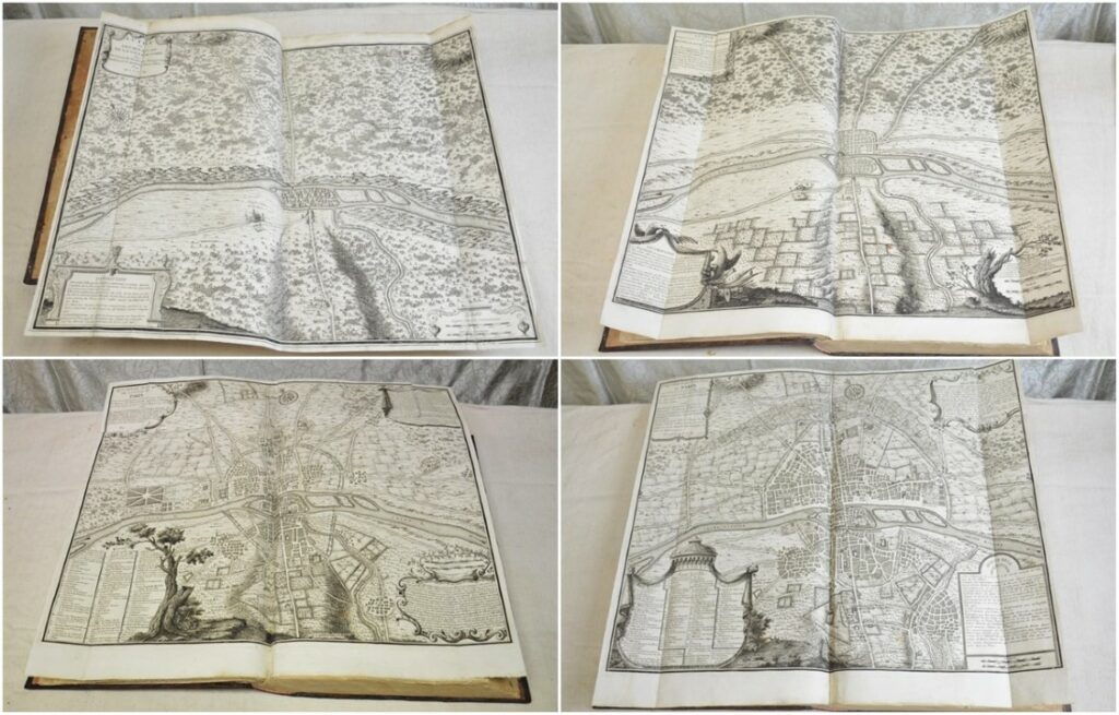 Avant / Après restauration des gravures du plan de plan de Paris.